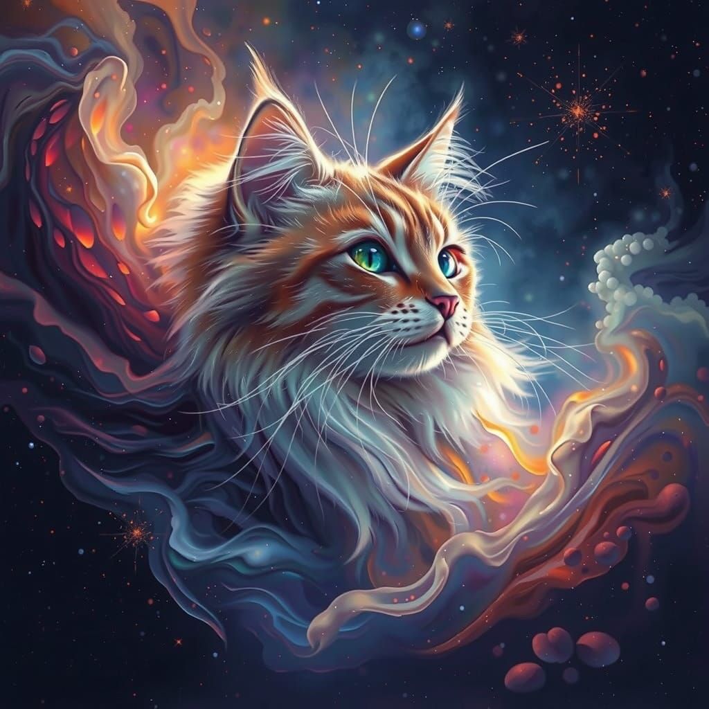 Abstract Golden Landscape with Cosmic Energy