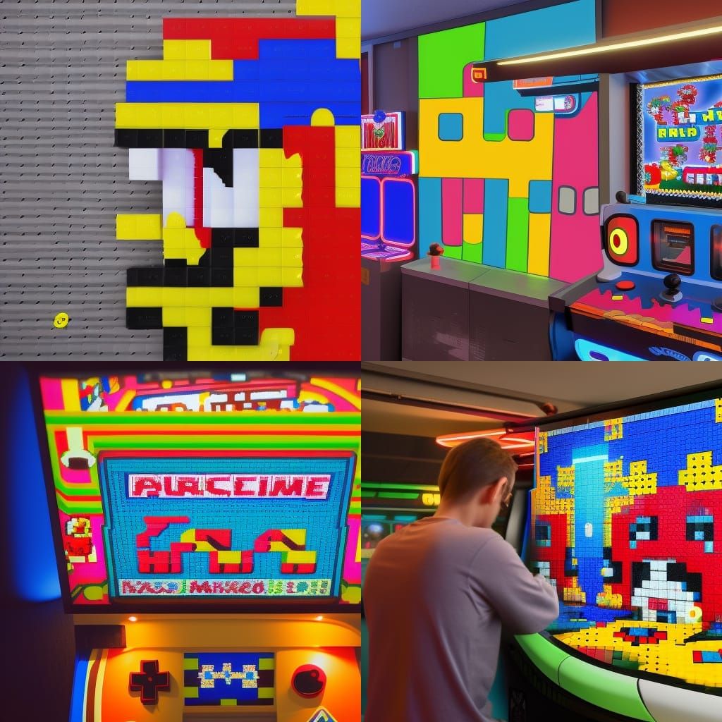 Arcade Games Leak Into Reality: Pixel Art Transformation