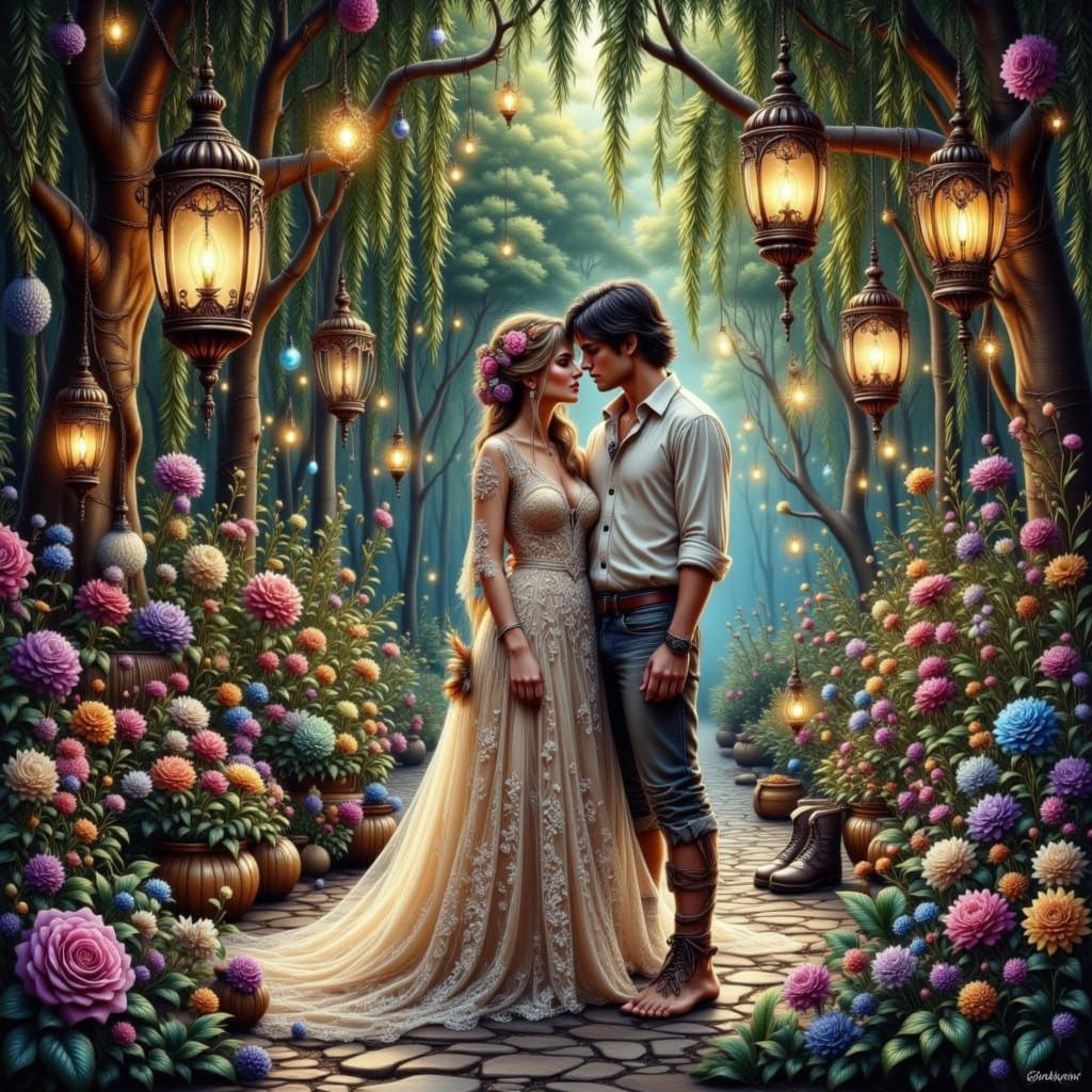 Enchanted Bohemian Wedding in a Twilight Glade