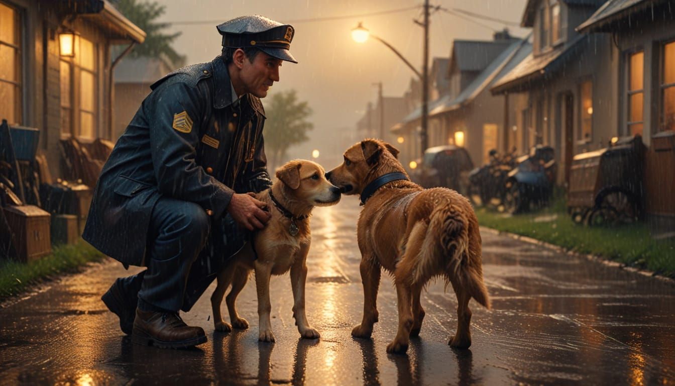 Heroic Rescue: Dog & Mailman Save Child in Storm