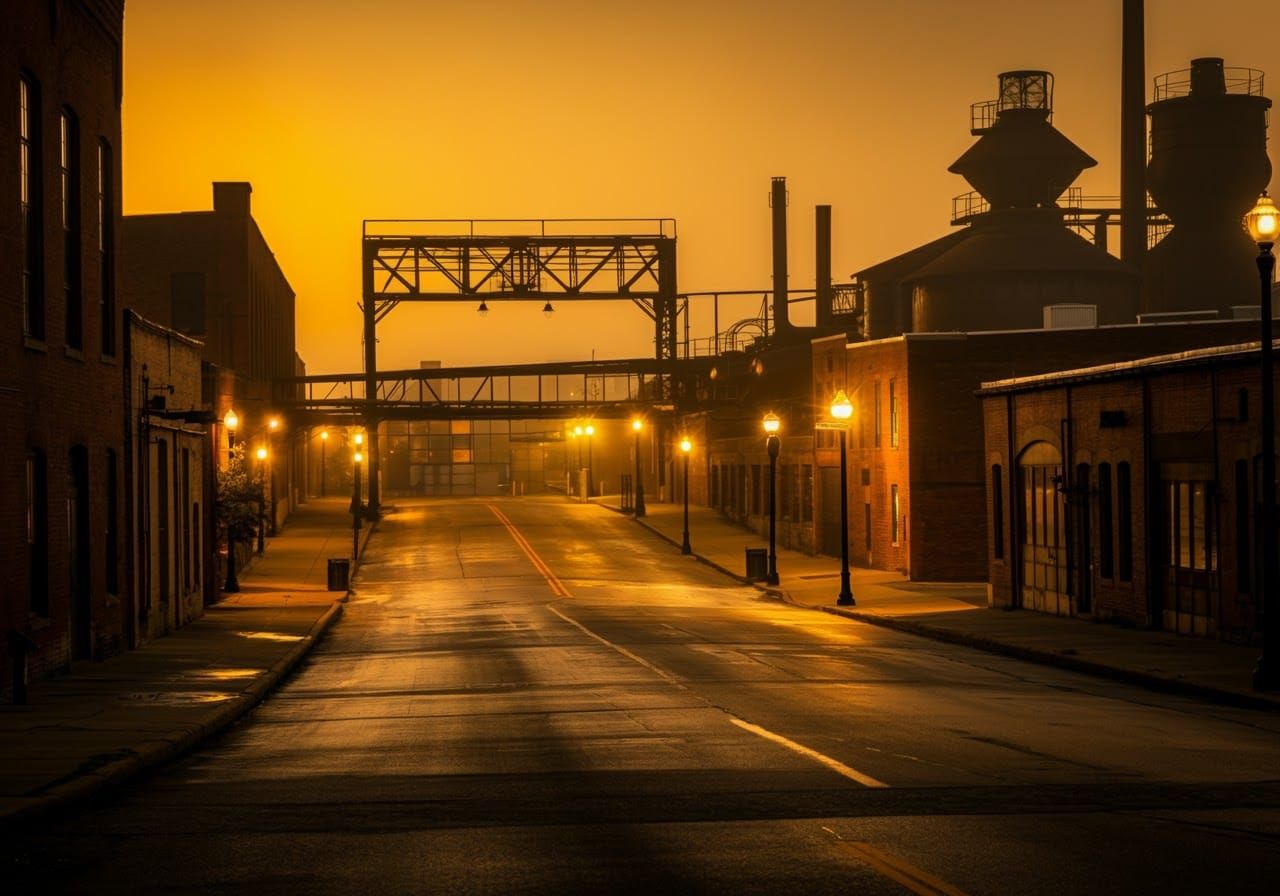 Golden Hour Illuminates Downtown Youngstown