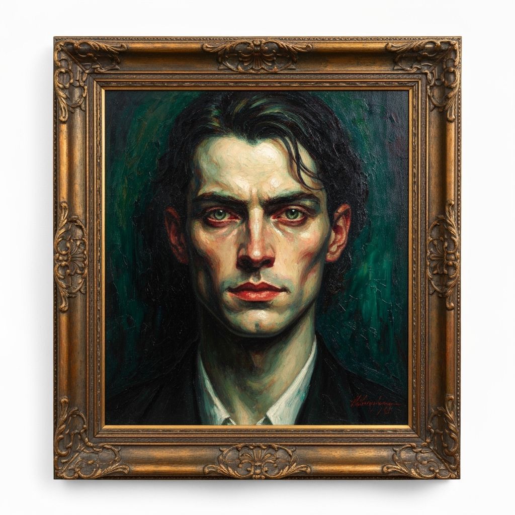 Dorian Gray's Portrait Comes Alive in Gothic Oil Painting