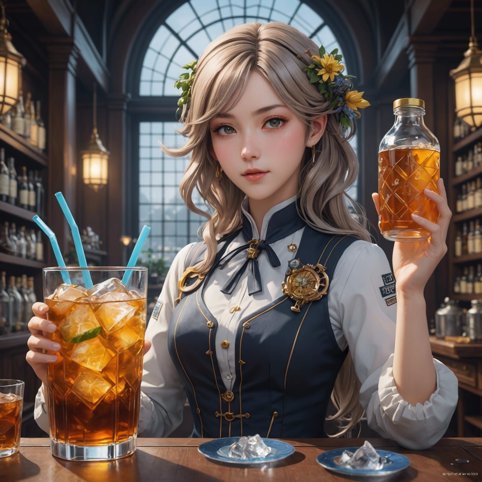 Anime Scientist in Detailed 3D Art