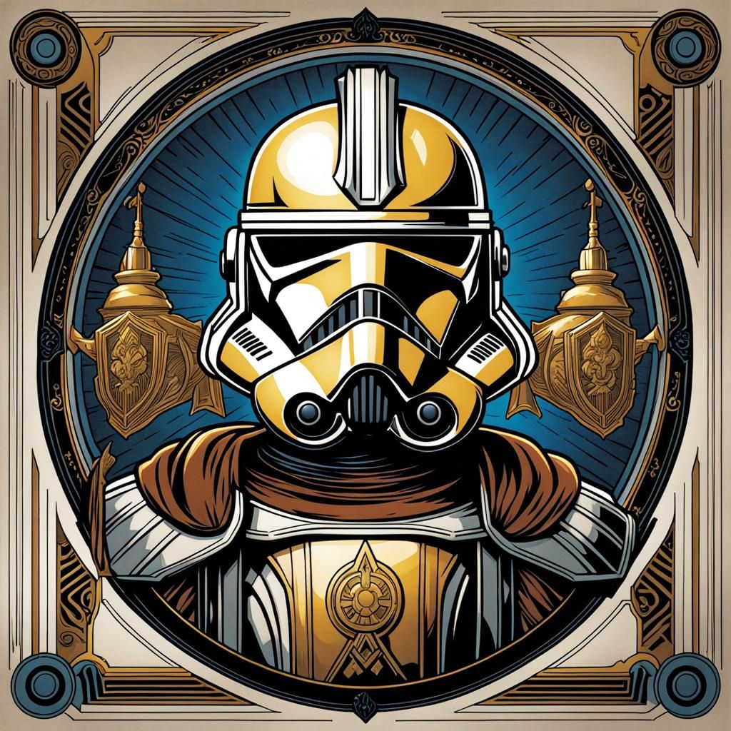 Clone Trooper King: A Tarot Card Illustration