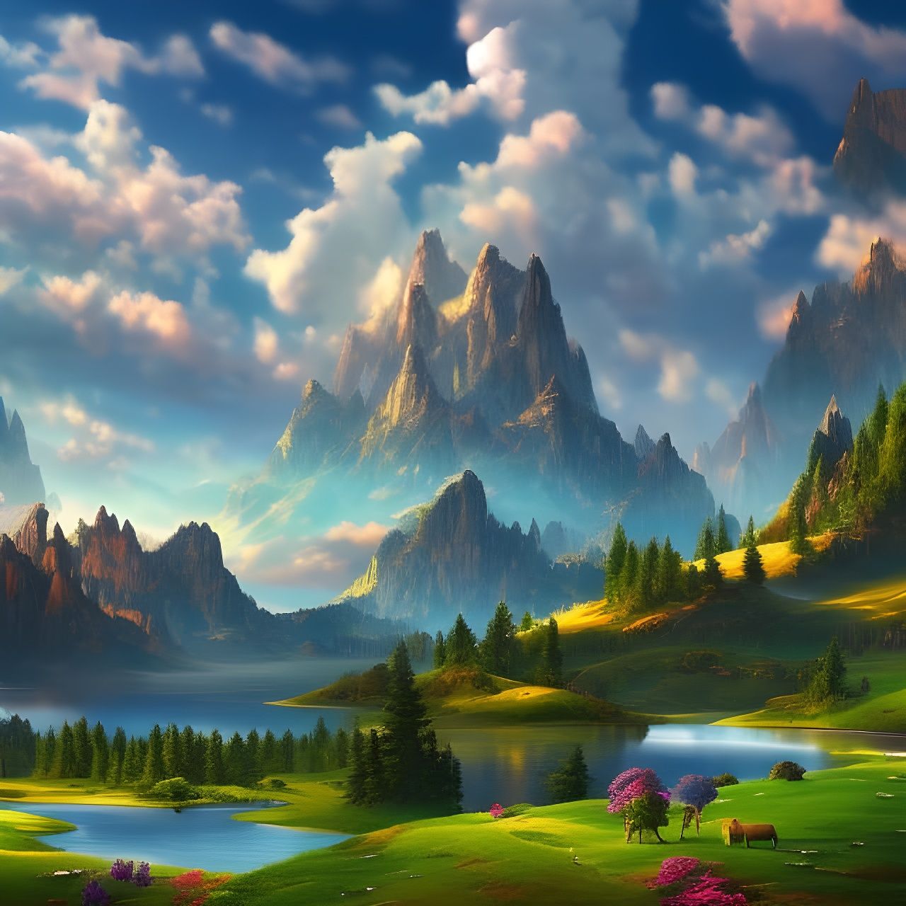 Landscape, magnificent mountain