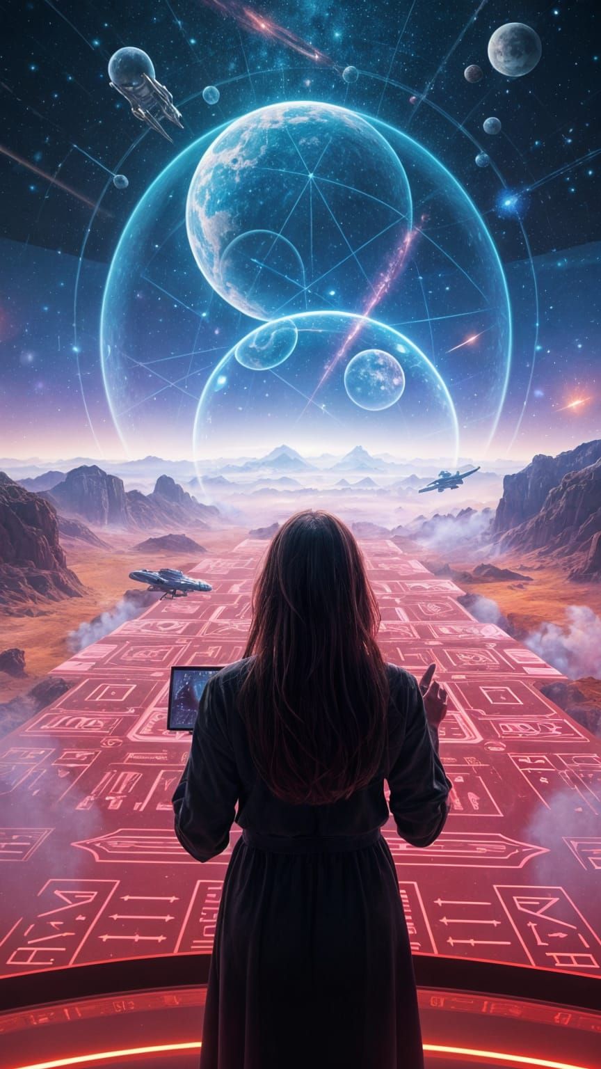 Ethereal Fantasy Landscapes in Cyberpunk Style