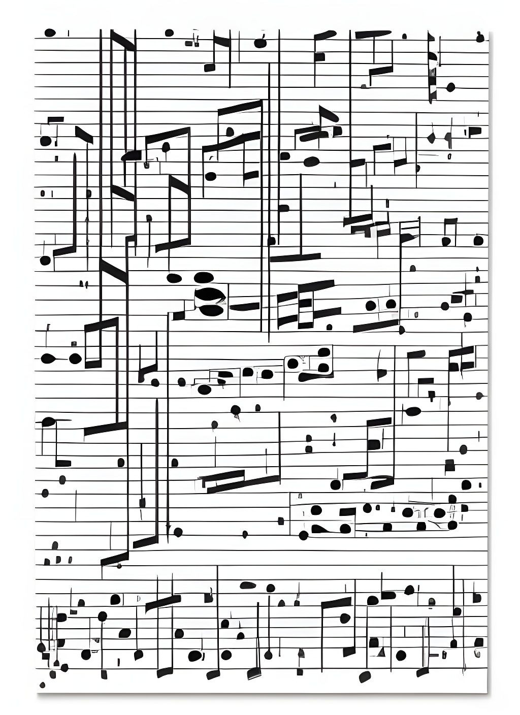 Chaotic 3D Music Graphic Score with Sacred Geometry