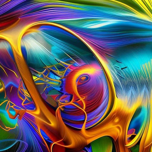 Abstract Butterfly-Spider-Beetle Hybrid in Surrealist Style