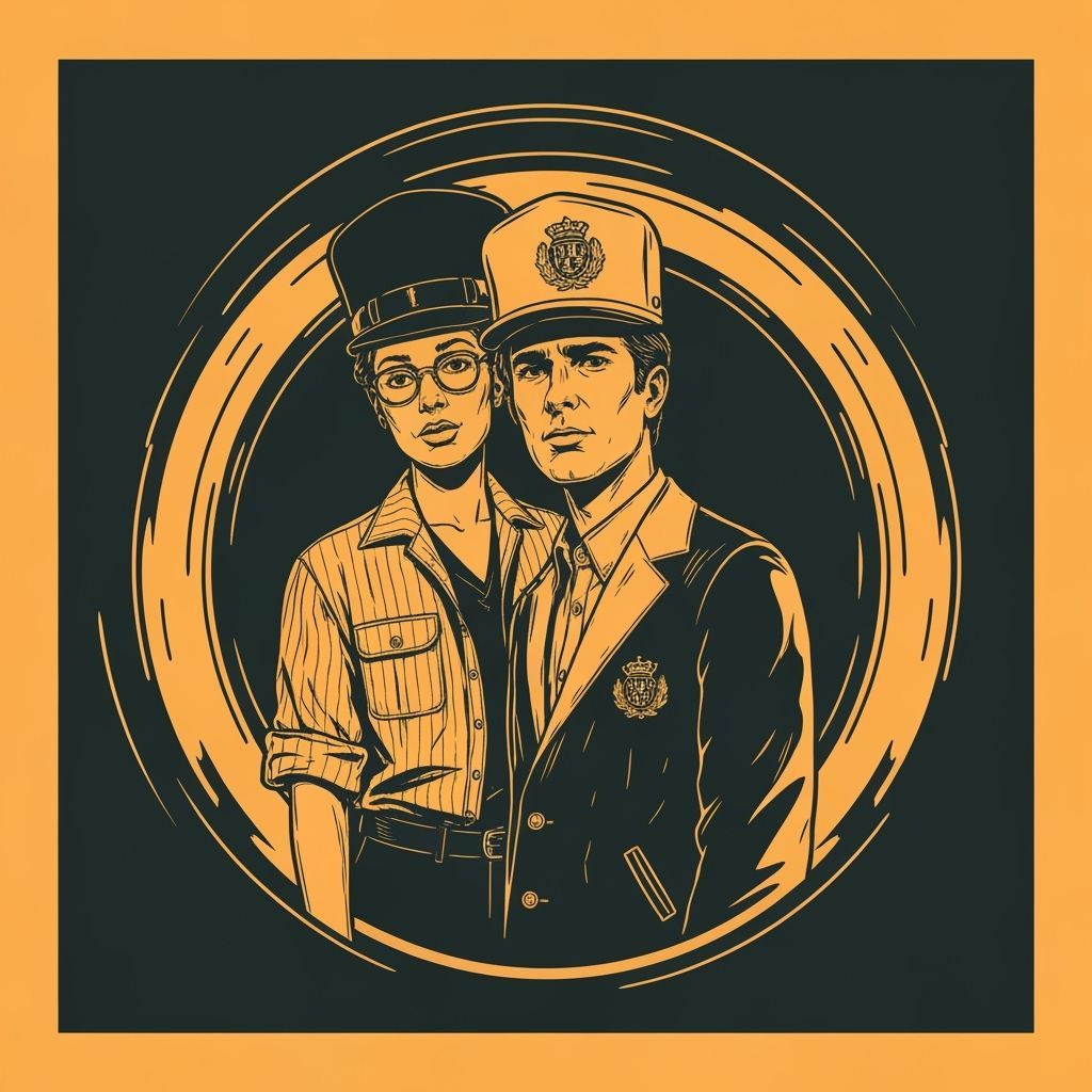 Retro Illustration of a Vintage Scene