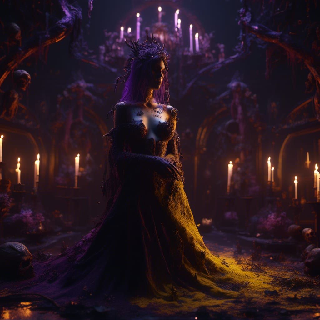 Vampire Love in Dark Fantasy Style