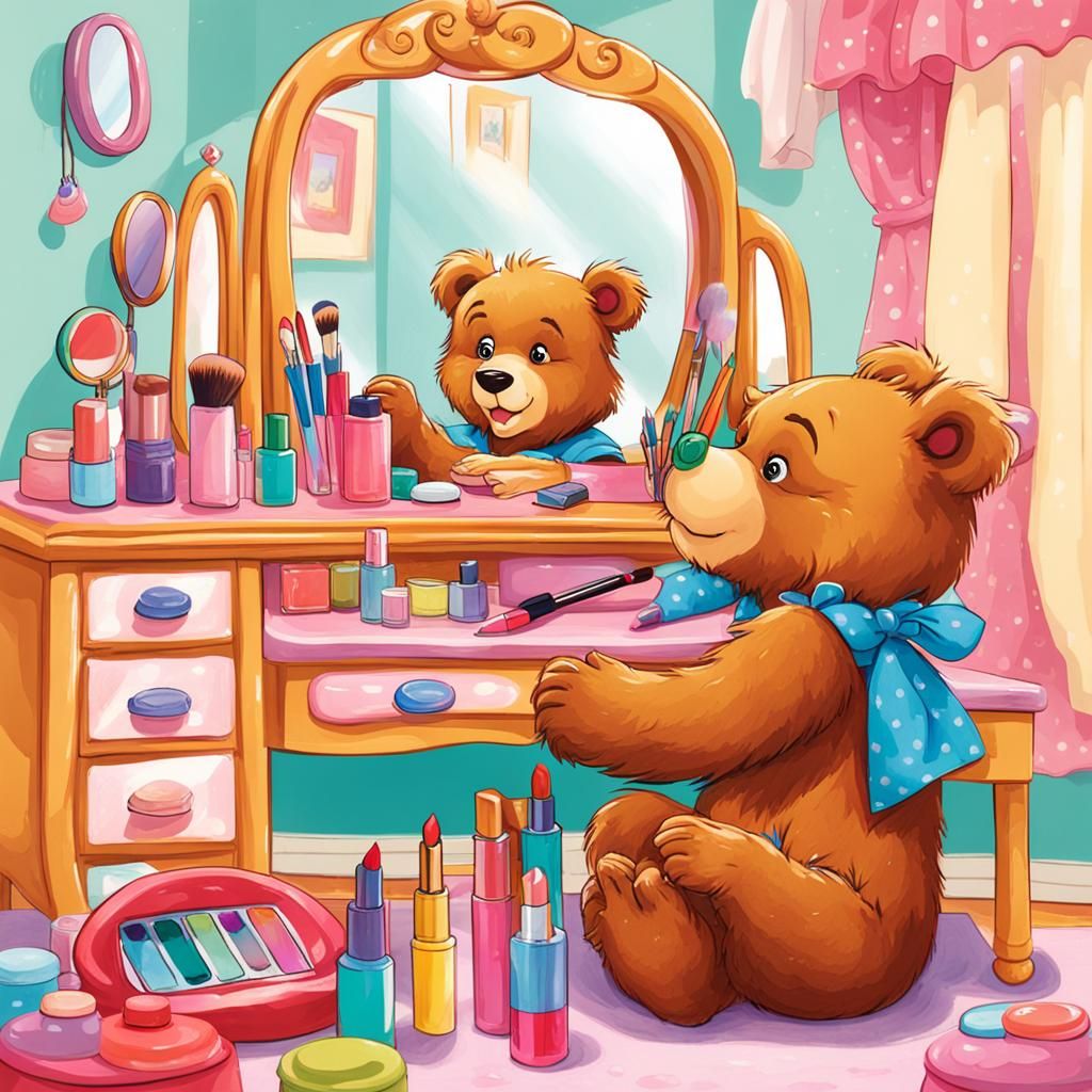 Teddy bear having fun when you're away ๐