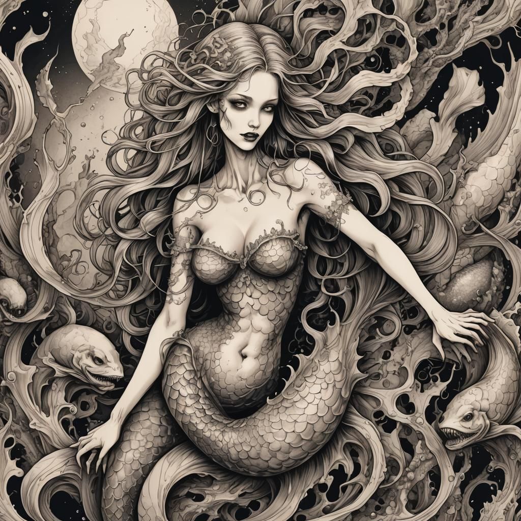 Horrible Beauty: Mermaid in Fleshy Ocean