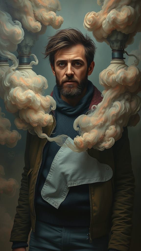 Lingering Flatulence Smell Tim Burton contrasting colors dee...