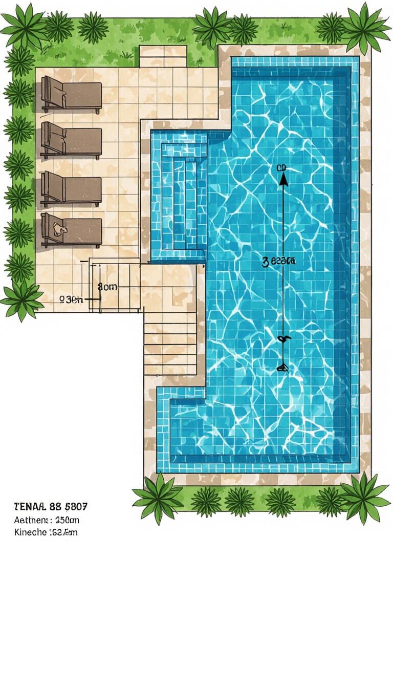 Technical Design: 8x6m Overflow Private Pool with Deck