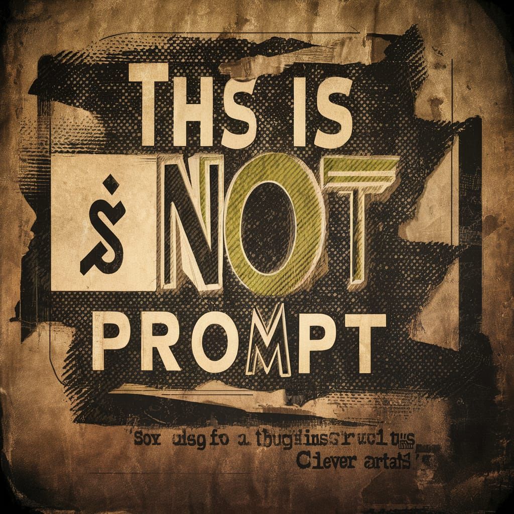 Dadaist Statement in Distressed Photorealism