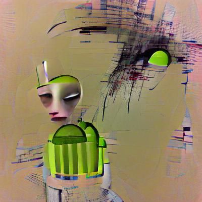 Distressed Android Displaying Emotional Turmoil