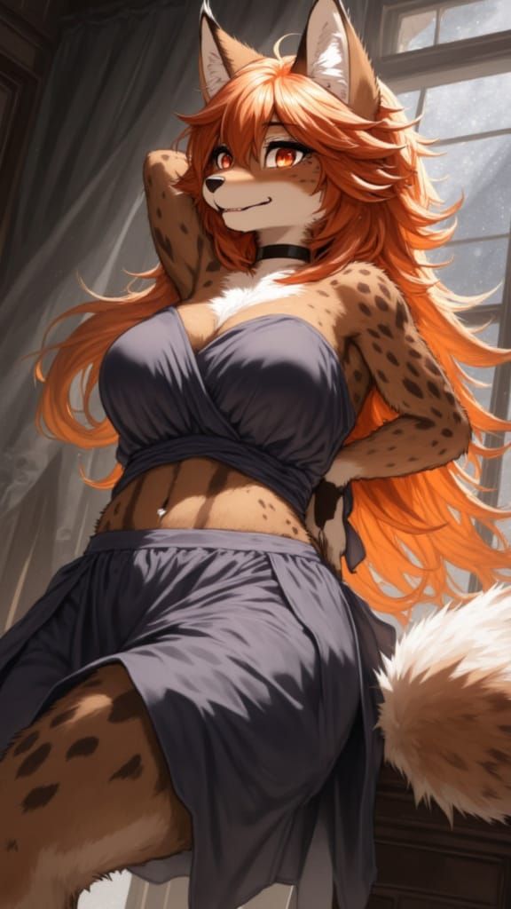 Foxy Feline Goddess in Seductive Repose