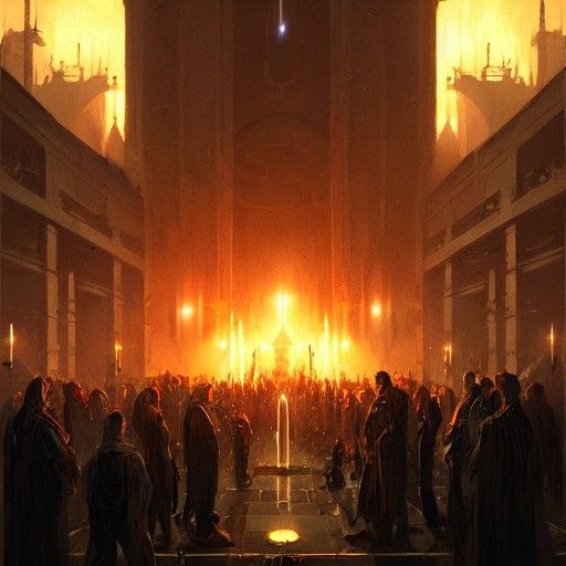 Sinister Secret Society Meeting in Hellish Style