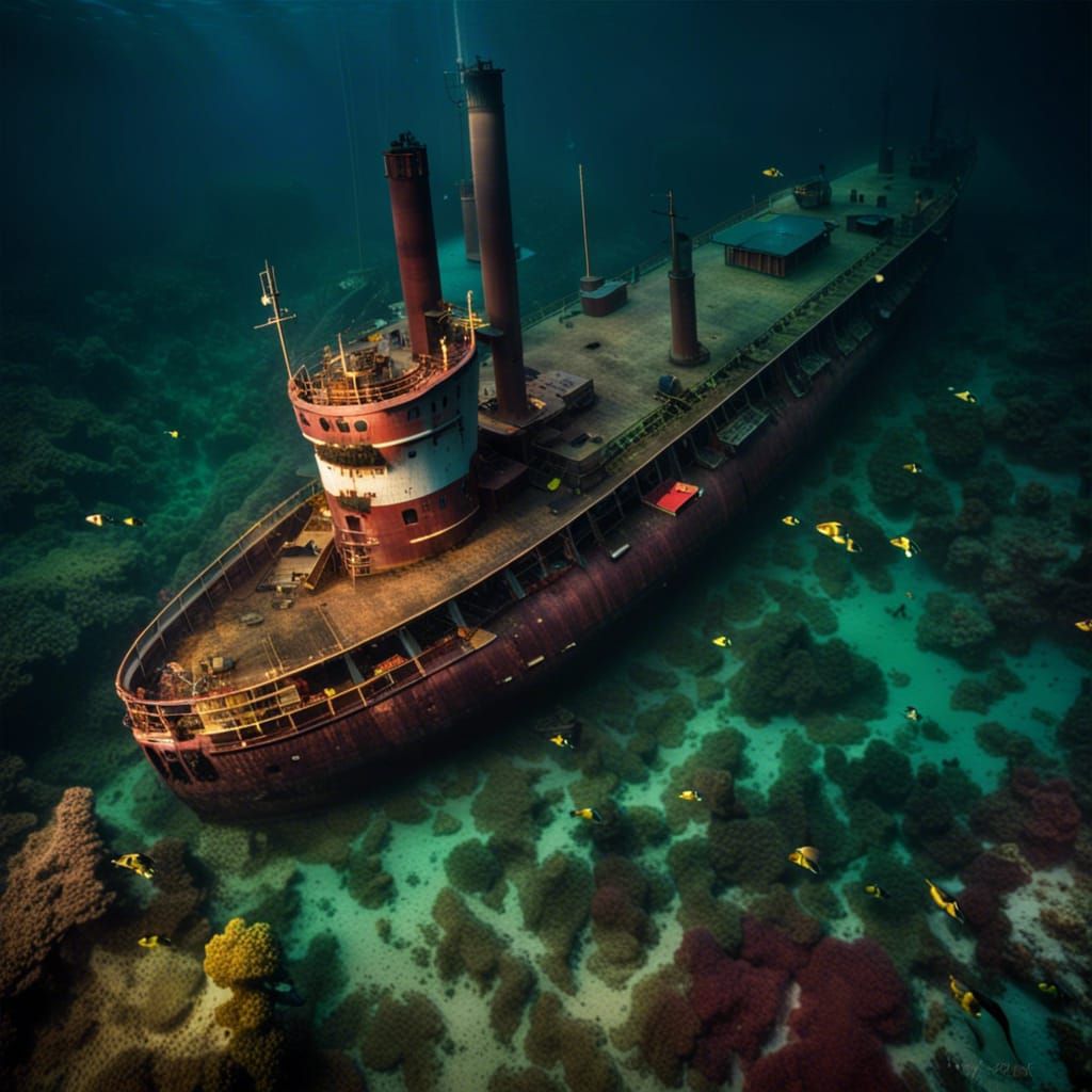 Sunken Shipwreck: SS Edmund Fitzgerald Underwater