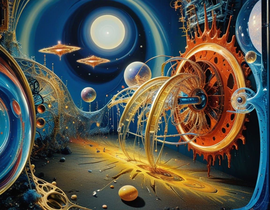 metalorganic siphonophore 3D  fractal chromoshadow surrealas...