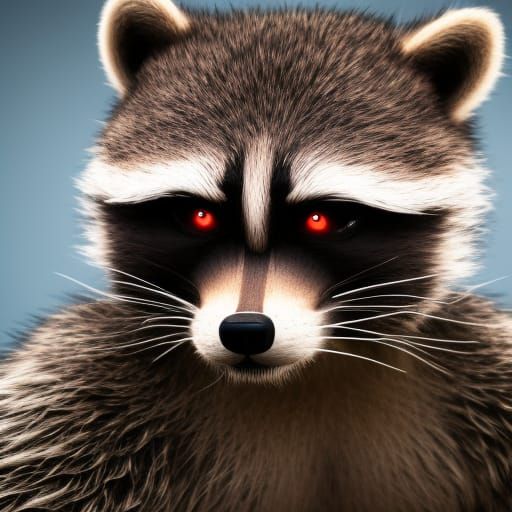 Rocket Raccoon Bodybuilder in Square Enix Style