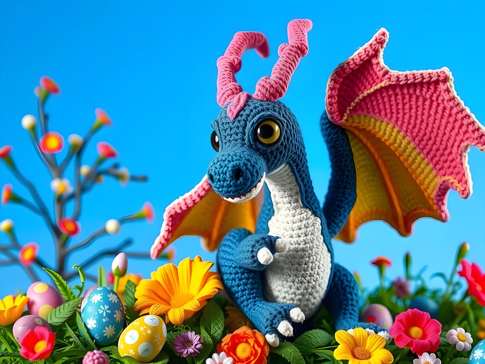 Glamorous Easter Dragon in Iridescent Beauty