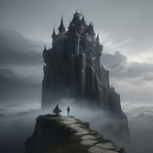 Courageous Adventurer Stands at the Edge of Wonder