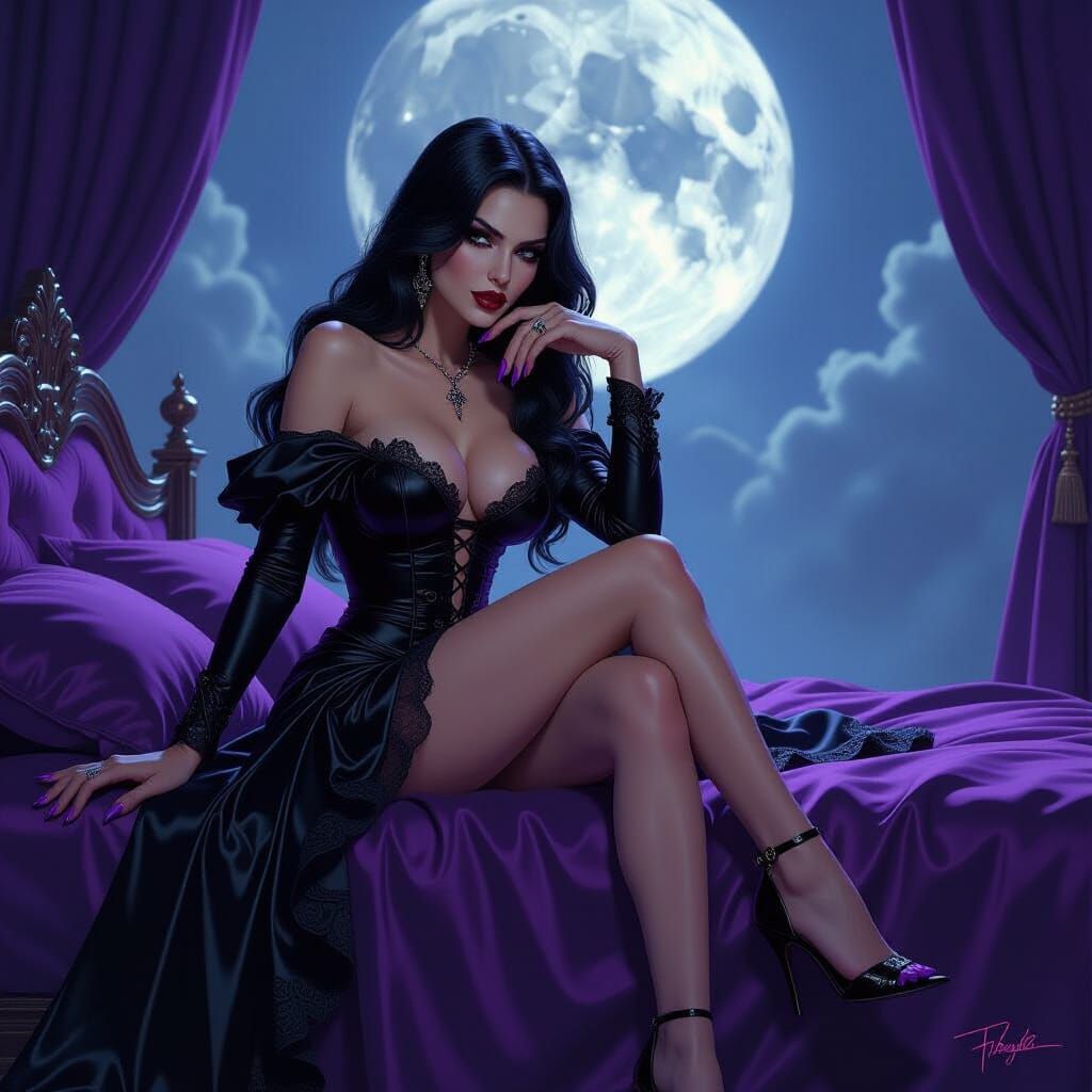 Vampire Countess in Dark Fantasy Style