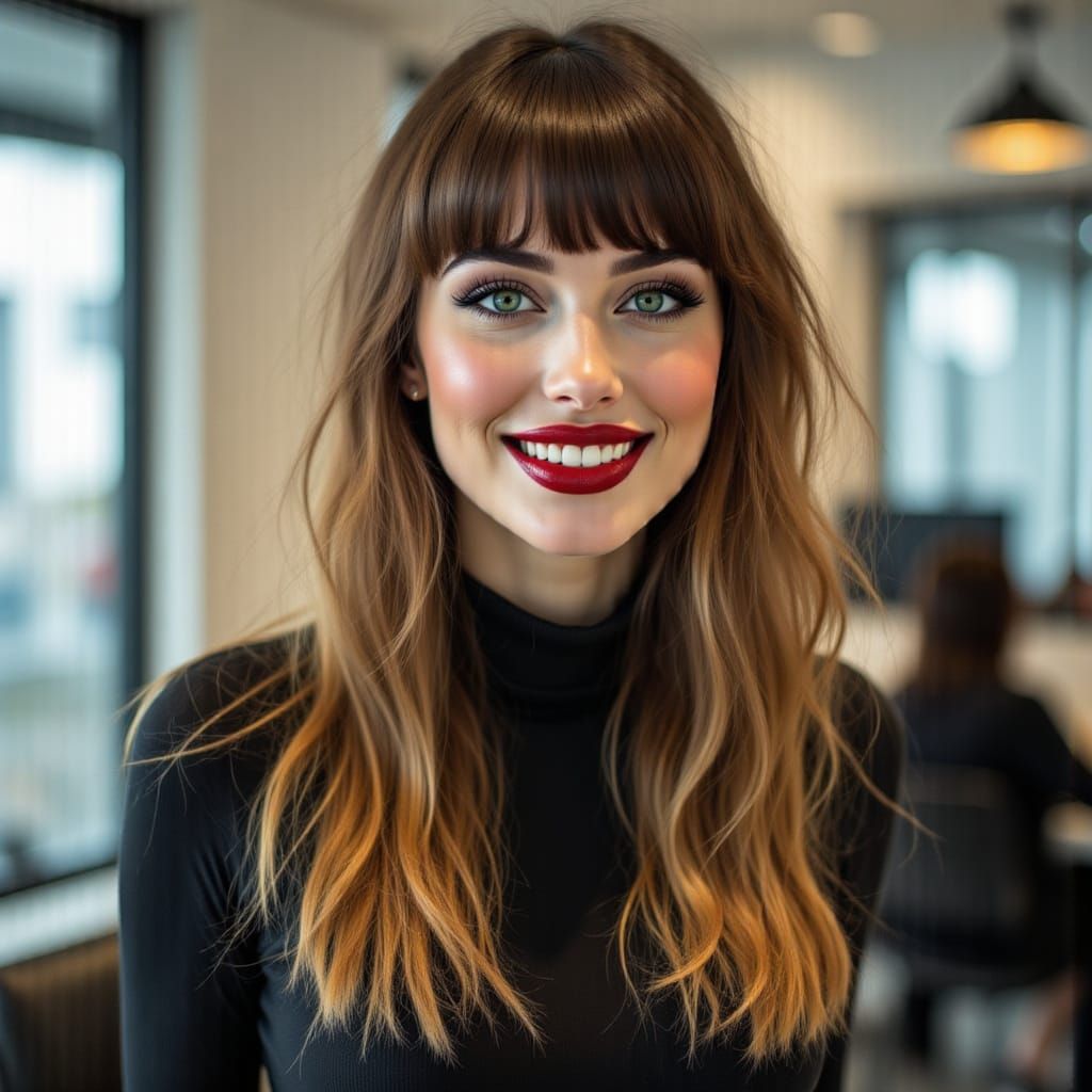 Happy Secretary in Modern Office Portrait