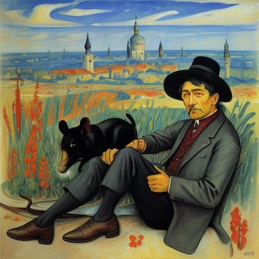 Mouse Stealing Grain: Expressionist Style