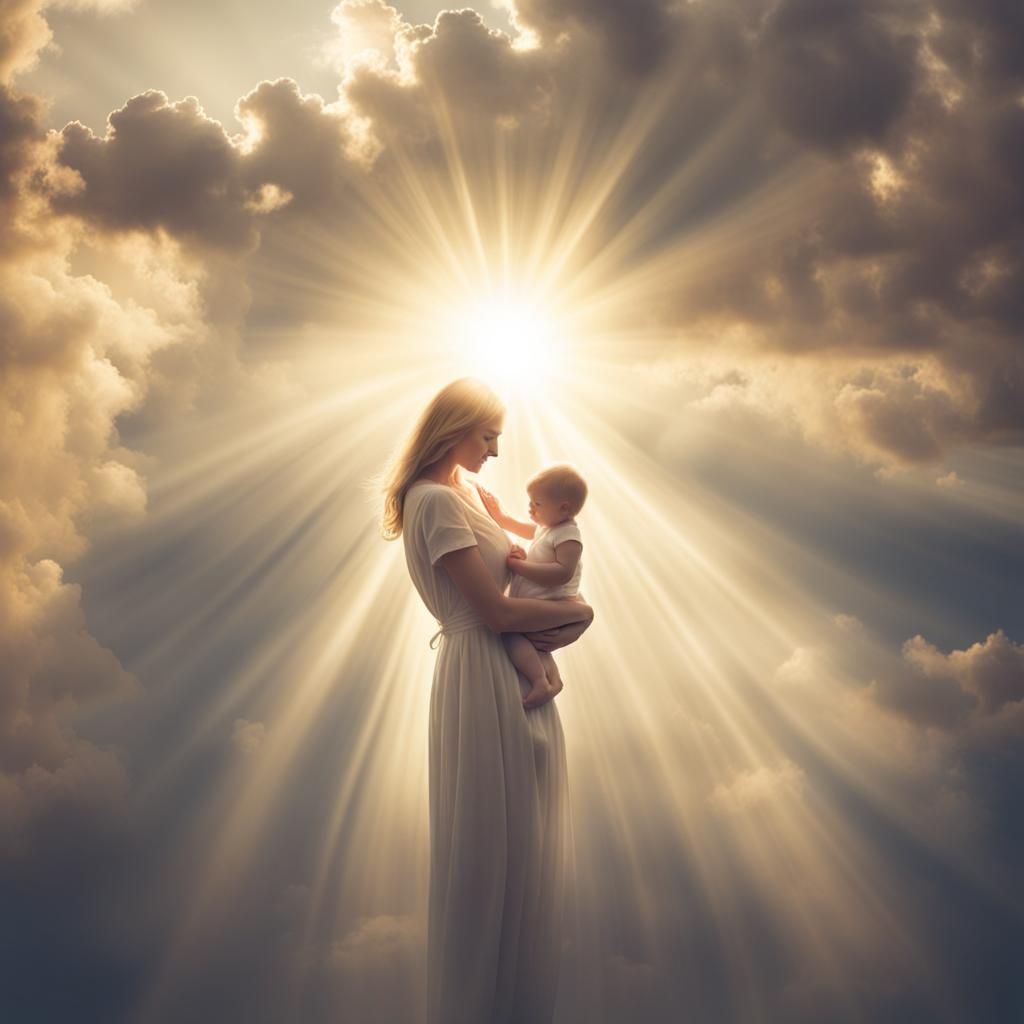 Mother and Child in Divine Sunshine