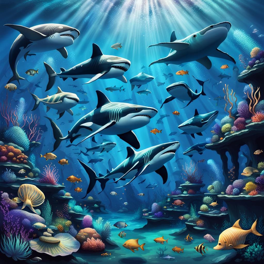 Underwater Dance Party with Sea Creatures