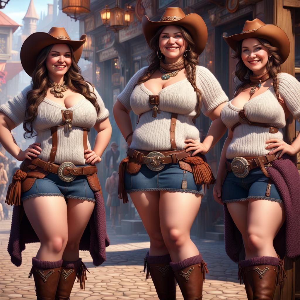 Chubby Cowgirls Shopping: Knitted Yarn Dresses in Matte Pain...