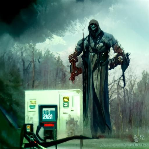 Sinister Gas Pump Claims God's Territory