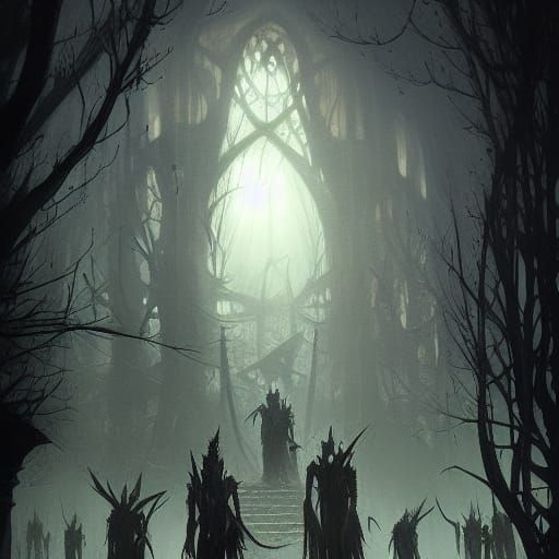 Sinister Undead Kingdom: A Dark Fantasy Landscape