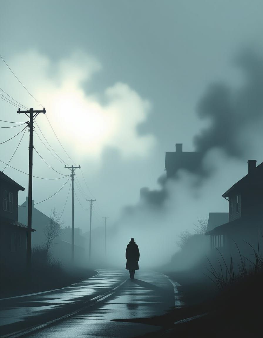 Eerie Mystical Fog in Digital Painting Style