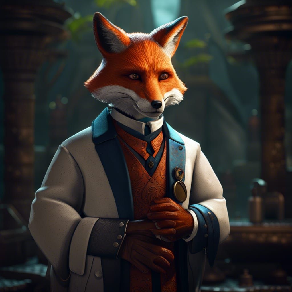 Fox Doctor: Detailed Matte Painting in 8K