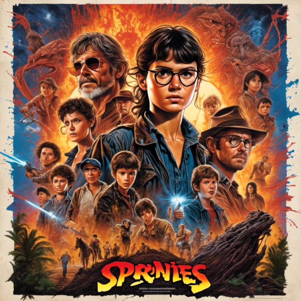 1980s Movie Poster: Goonies Meet Stranger Things