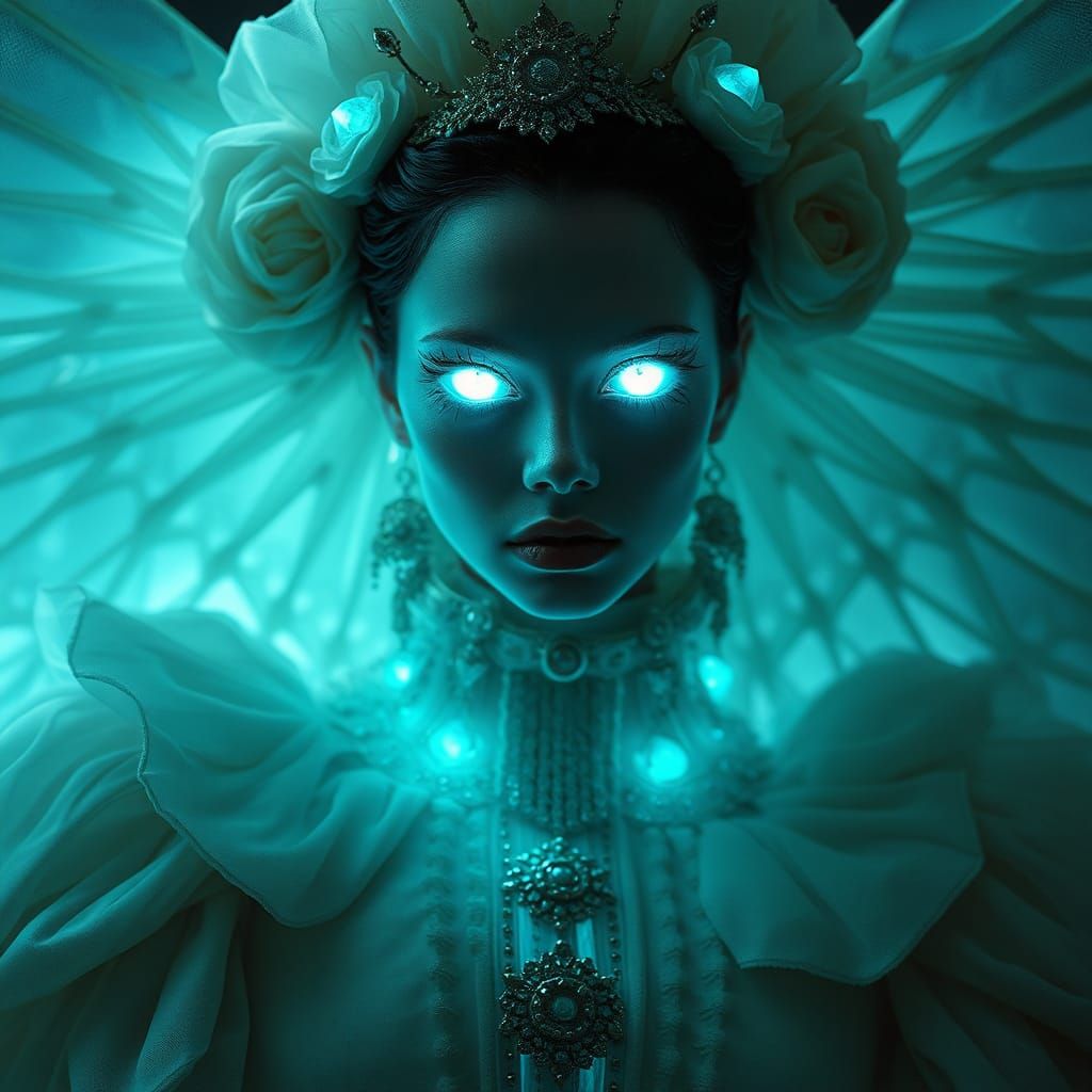 Ethereal Avant Garde Portrait with Architectural Clothing