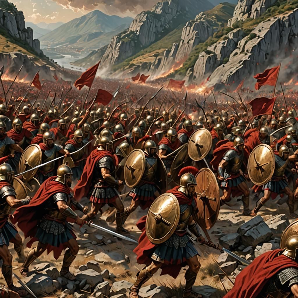 Epic Battle of Spartans at Thermopylae