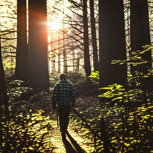 Hunter in Big Woods: Professional Photography