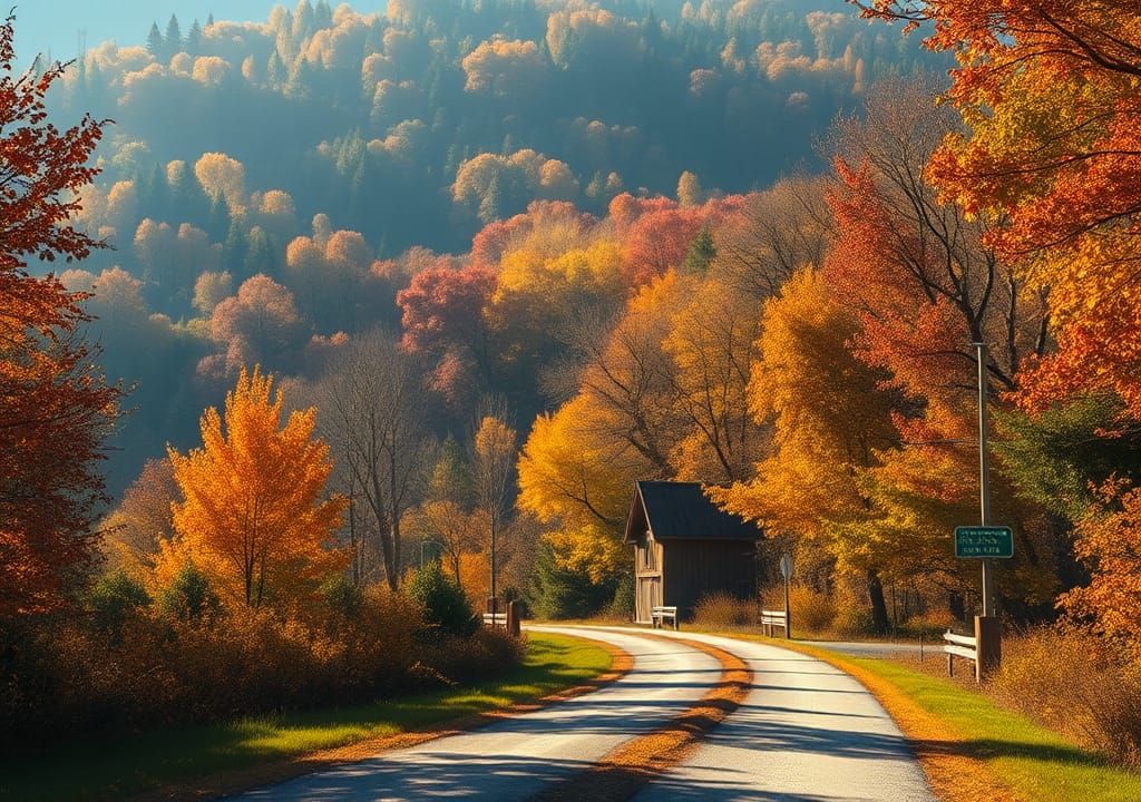 Vibrant Autumn Forests in Hyperreal Detail