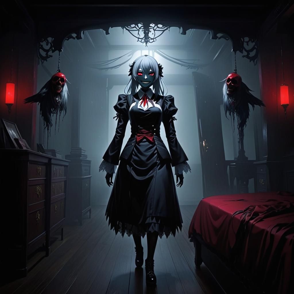 Vengeful Goddess in Creepy Forest, Anime Key Visual