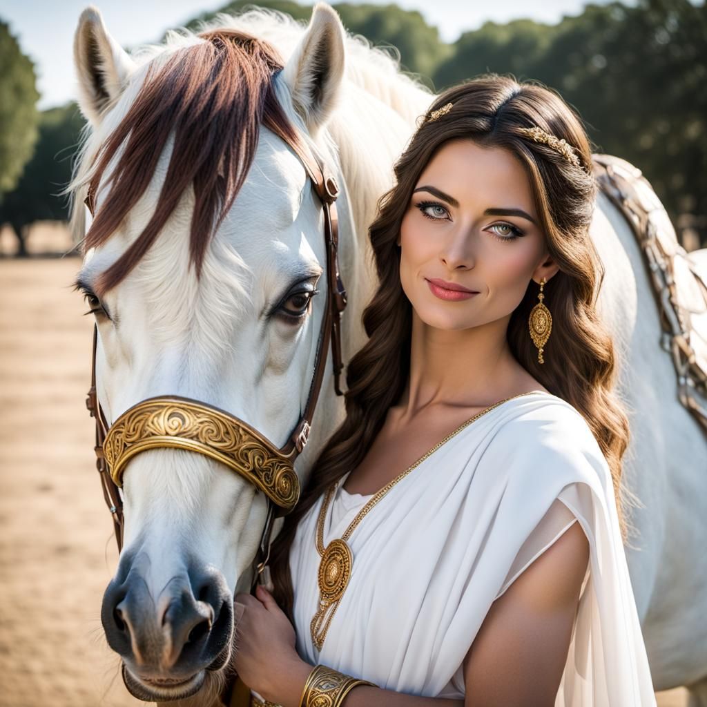 Roman Couple in Togas Portrait