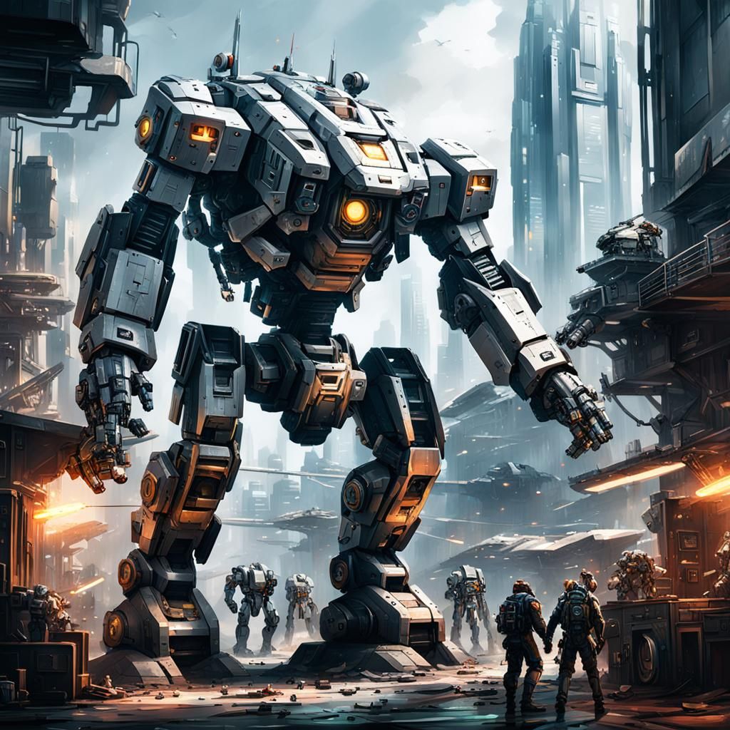 Mech Hydraulic Joints and Armored Plating in Action