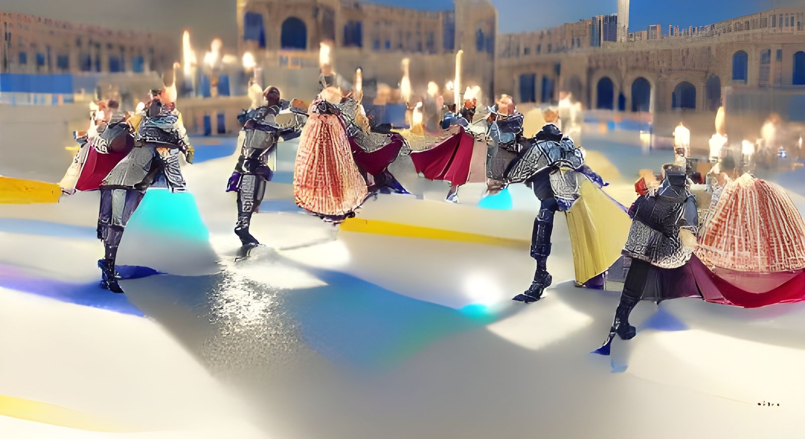Knights Dance on Ice in Hyperrealistic 8K