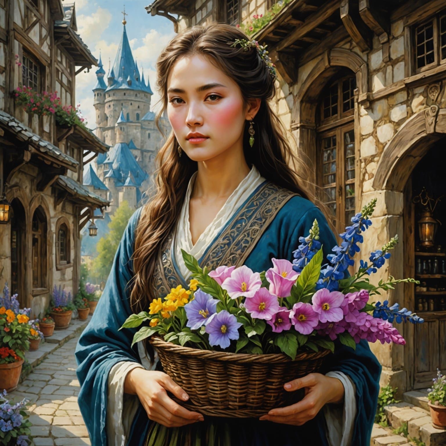 Herbalist with Flowers
