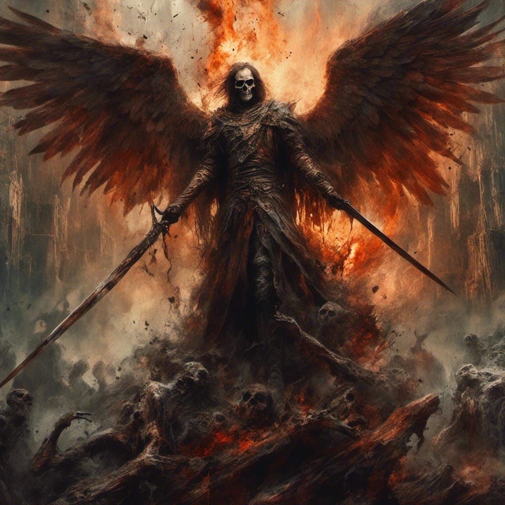 Death at Heaven's Gate with Flaming Sword