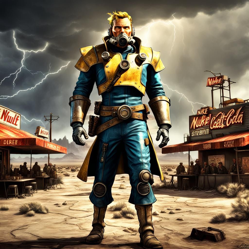 Vault Boy Hosts Nuka Cola Event in Desert