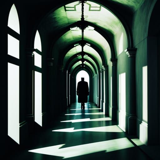 Nightmare Maze Endless Corridor with Strange Shadows